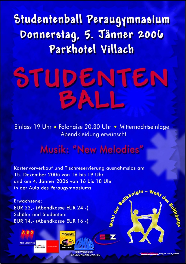 Einladung zum Schulball am Donnerstag, 5.1.2006