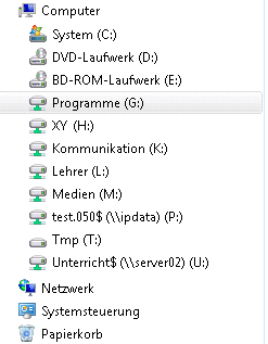 Laufwerke im Schulnetz
