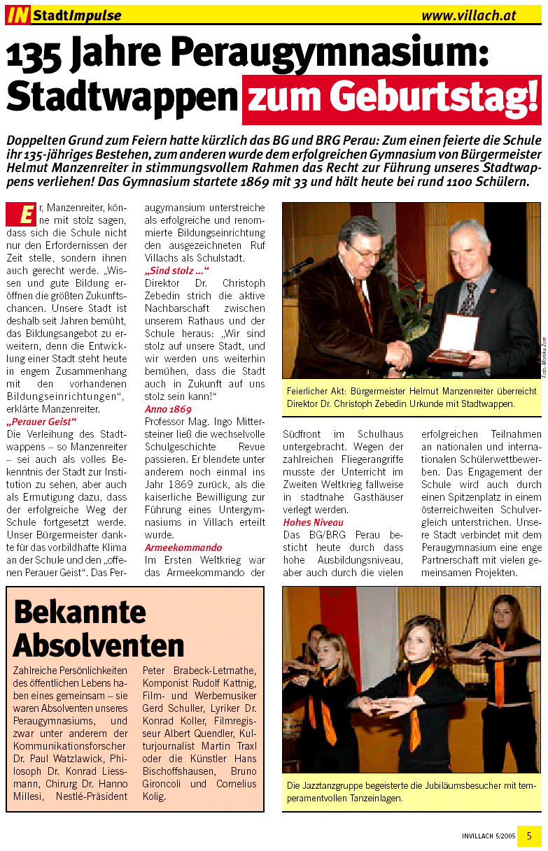 Stadt Villach: Mitteilungsblatt 2005/05, Seite 5
