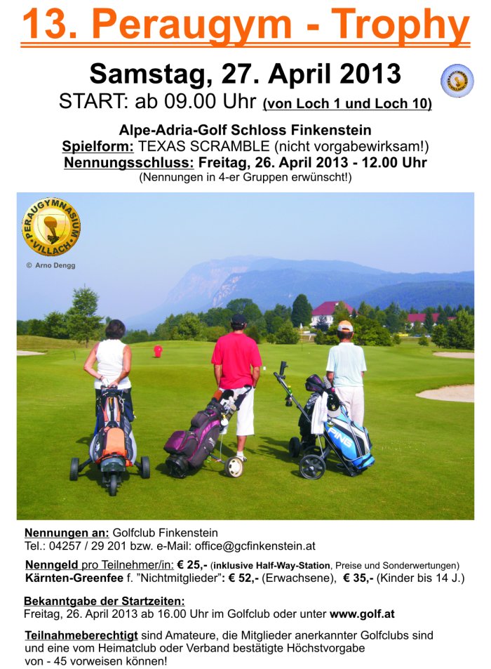 Einladung zum Golfturnier